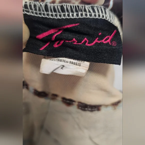 Torrid Tie Dye Brown Halter Swimsuit 2X - Picture 5 of 5